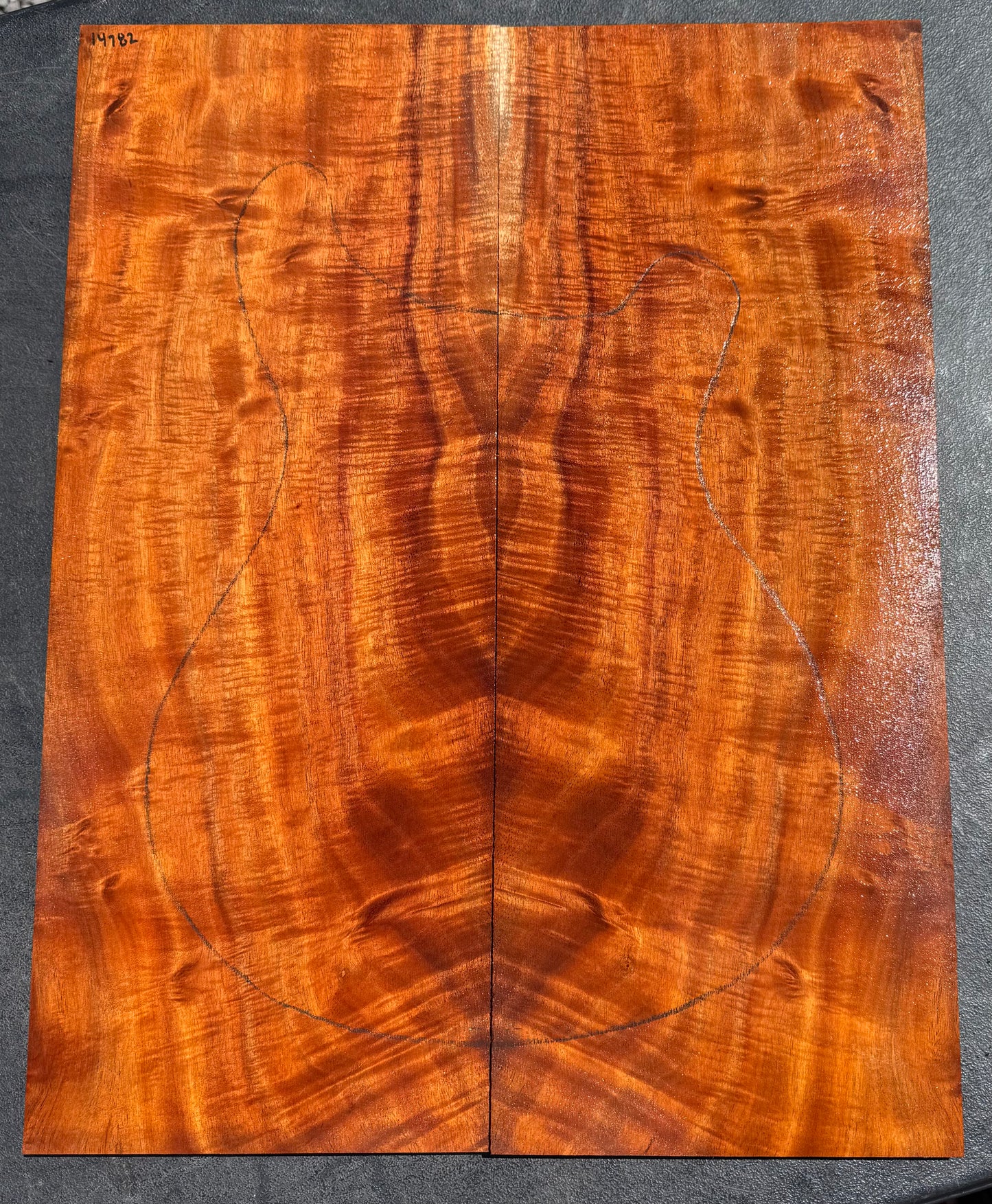 Hawaiian Curly Koa Guitar Top / Guitar Set #14782