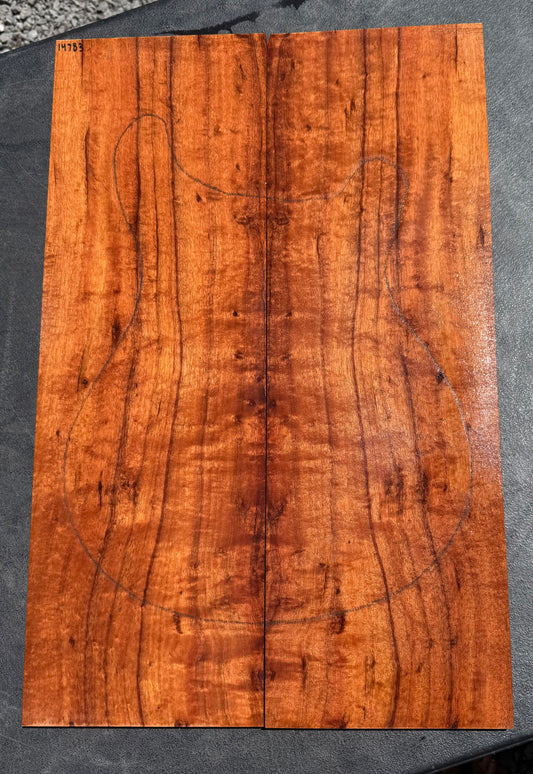 Hawaiian Curly Koa Guitar Carve Top / Guitar Set #14783