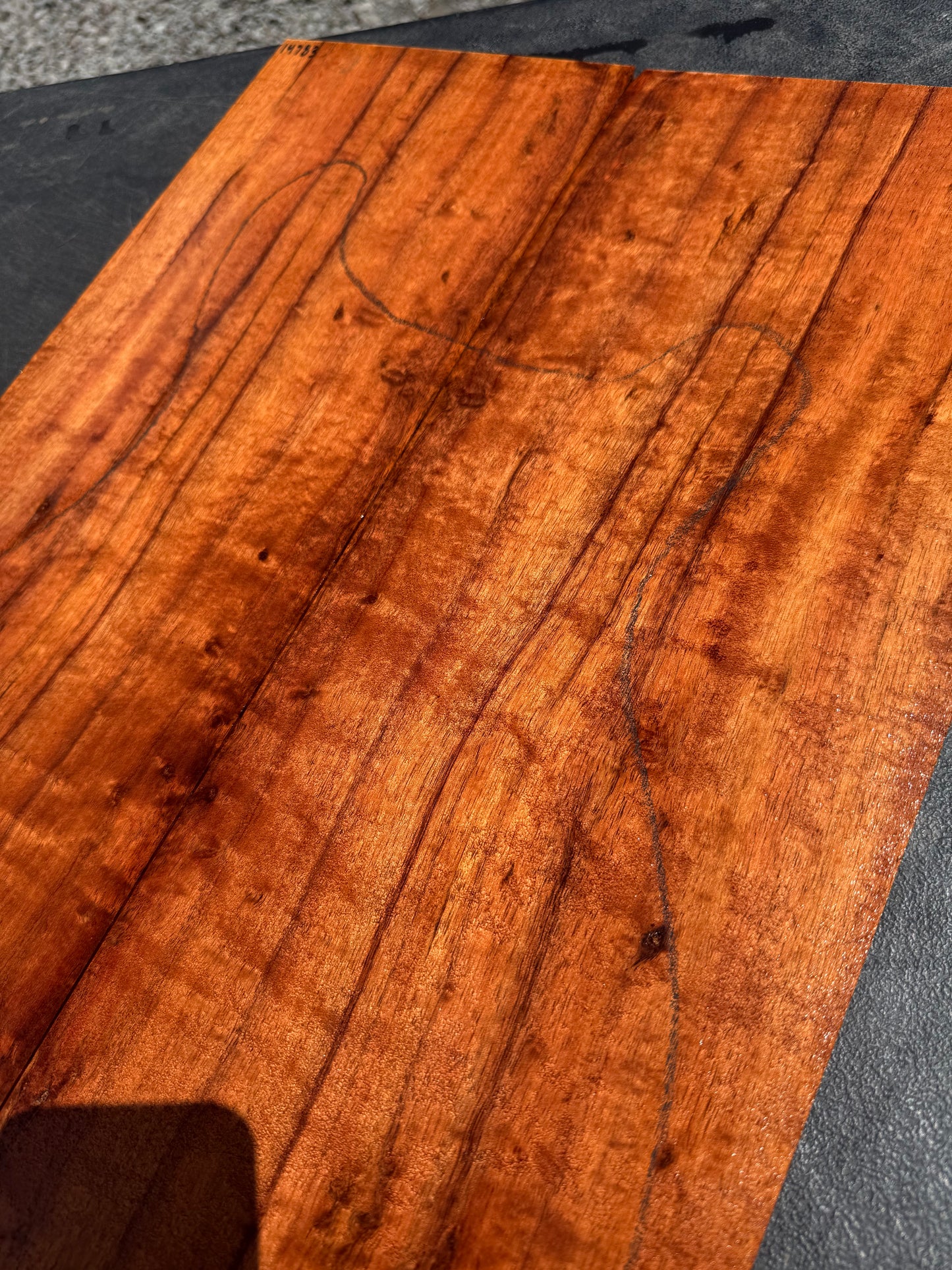 Hawaiian Curly Koa Guitar Carve Top / Guitar Set #14783