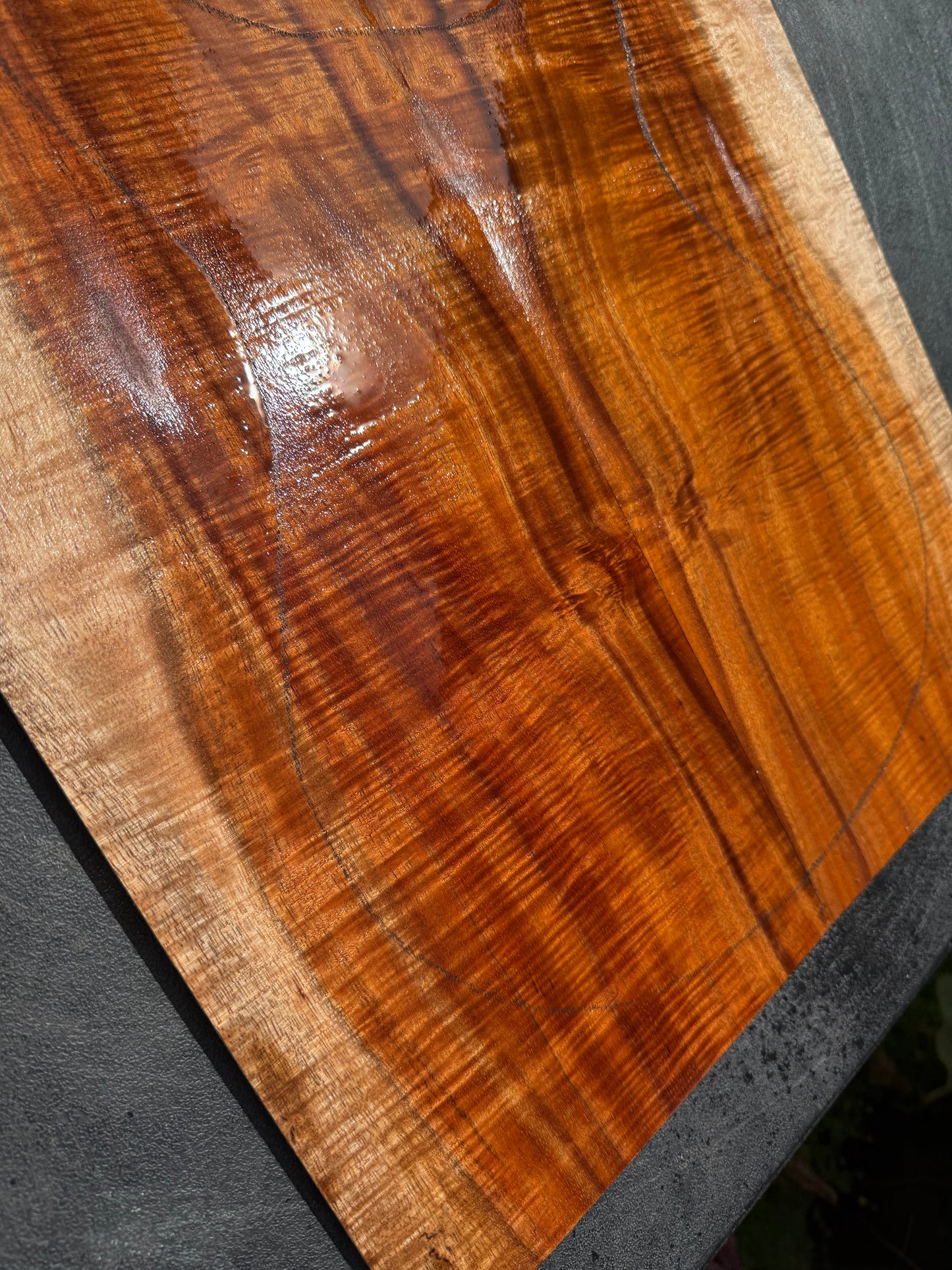 Hawaiian Curly Koa Guitar Top / Guitar Set #14787