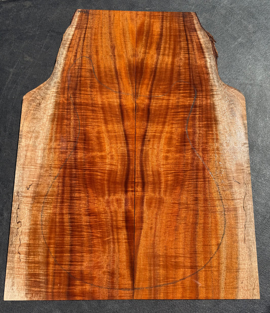 Hawaiian Curly Koa Guitar Top / Guitar Set #14788