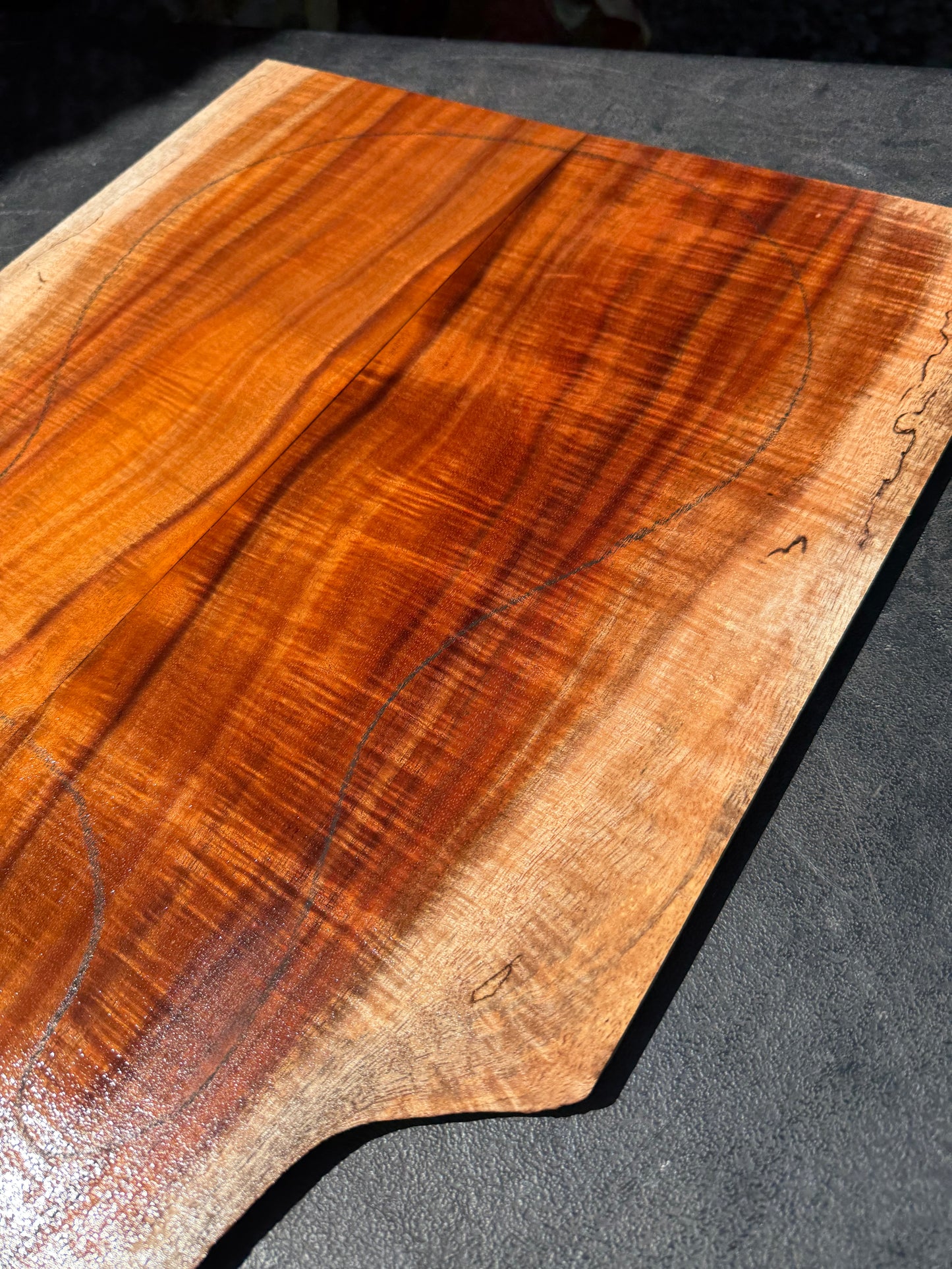 Hawaiian Curly Koa Guitar Top / Guitar Set #14788