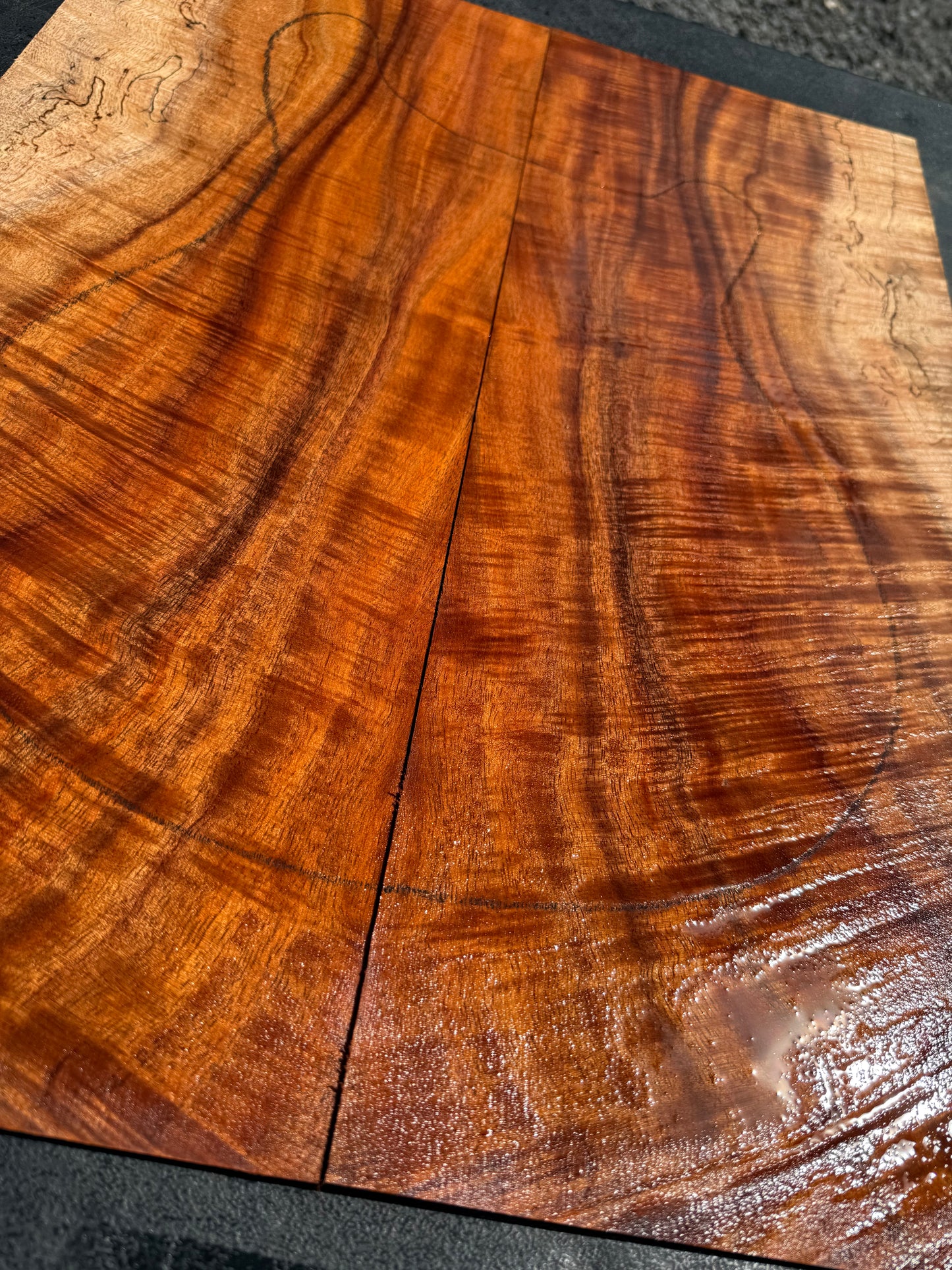 Hawaiian Curly Koa Guitar Top / Guitar Set #14780