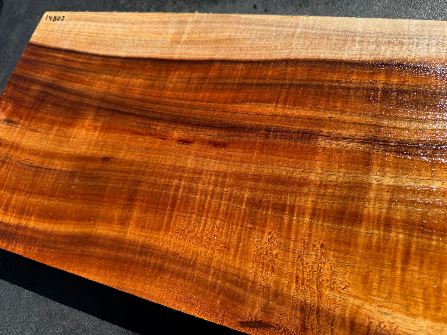 Hawaiian Curly Koa Board / Guitar Billet #14802