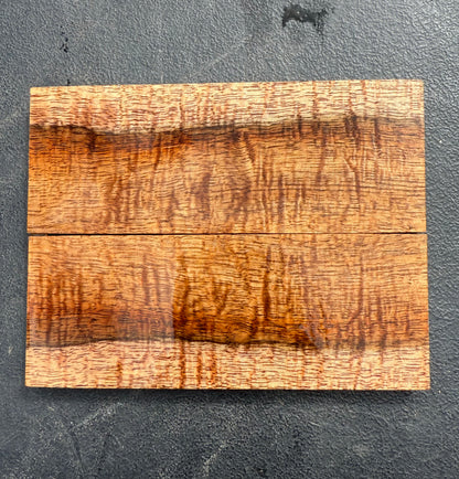 Hawaiian Stabilized Curly Koa Knife Scales #KS184