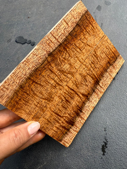Hawaiian Stabilized Curly Koa Knife Scales #KS184
