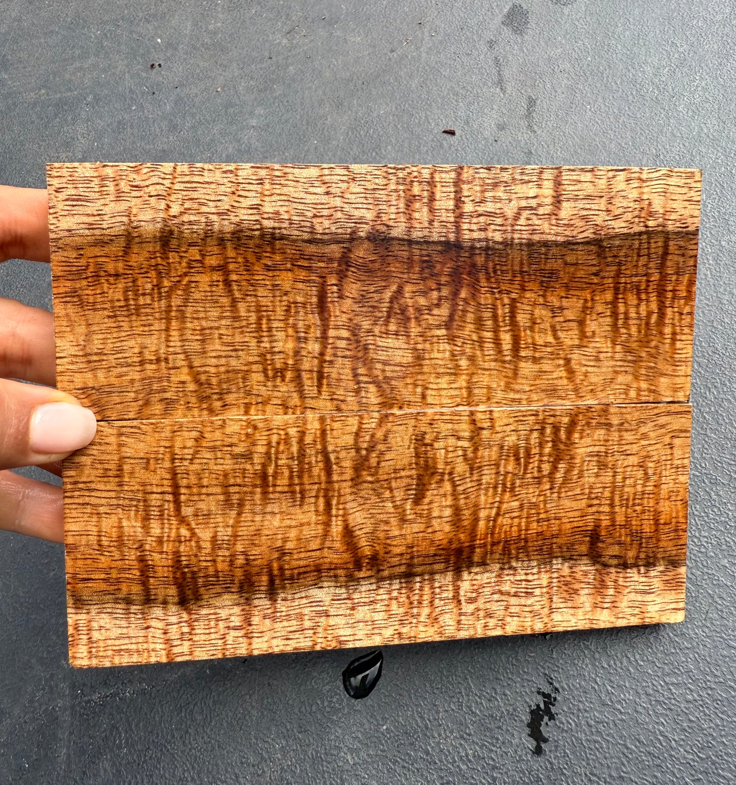 Hawaiian Stabilized Curly Koa Knife Scales #KS184