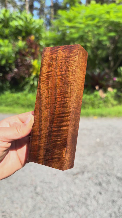 Hawaiian Stabilized Curly Koa Block #KB415